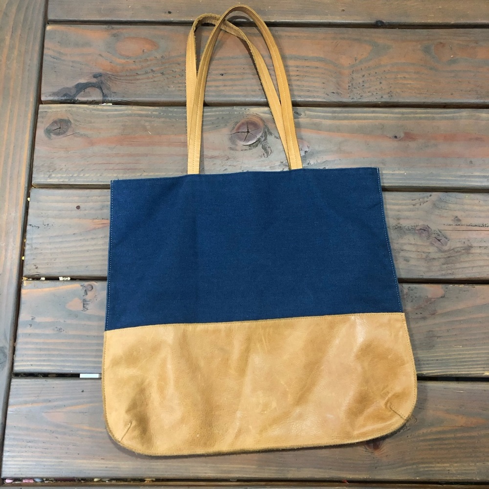 Hearth and Hand Magnolia Tote Leather canvas Bag
